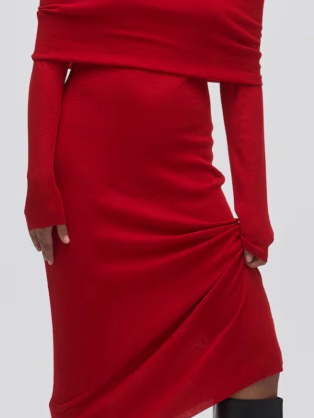 NWT fitted ankle length fine knit dress